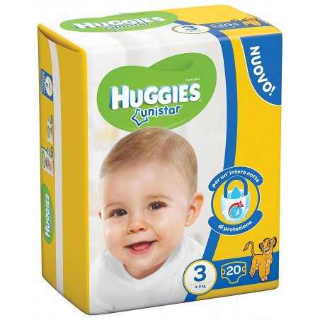 5029053538969Huggies Unistar Pannolini Taglia N.3 - 4/9kg 20pz