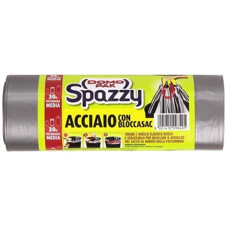 8001410098405Domopak Acciaio 30lt 15pz