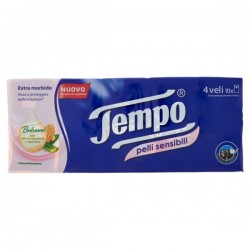 7322540333046Tempo Fazzoletti Pelli Sensibili 10pz