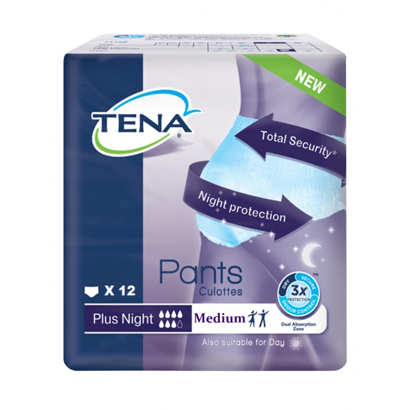 7322540839913Tena Pants Plus Night Misura Media 12pz