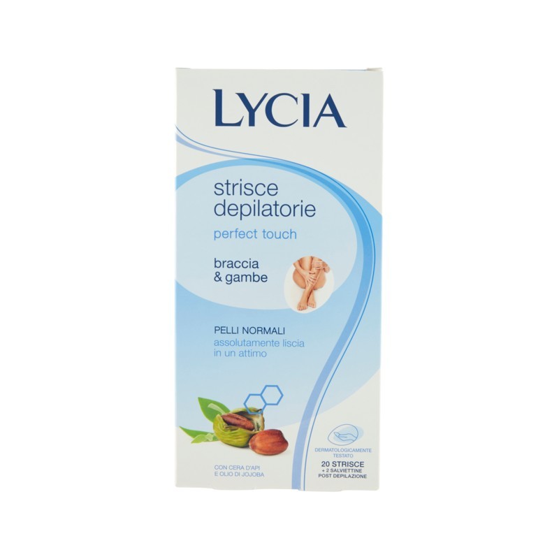 8002340014275Lycia Strisce Depilatorie Braccia E Gambe Pelli Normali Con Cera D'api E Olio Jojoba 20pz