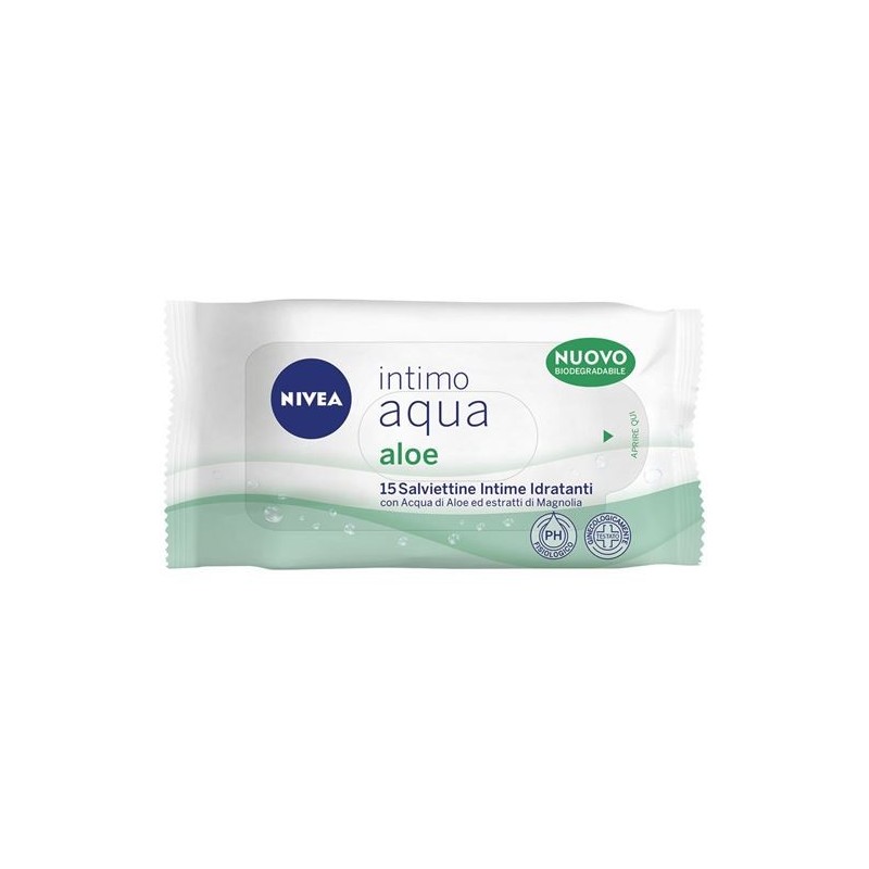 42360469Nivea Salviettine Intime Aqua Aloe 15pz 42360469Nivea Salviettine Intime Aqua Aloe 15pz