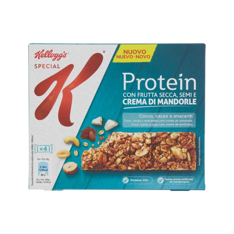 5053827190046Special K Protein Ciocolato, Cocco E Anacardi 4x28gr
