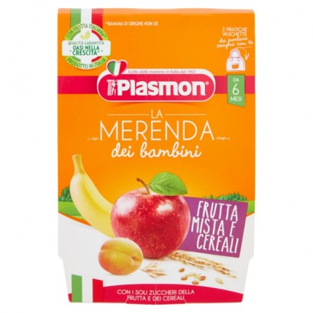 8001040199107Plasmon Merenda Frutta Mista E Cereali 2x120gr