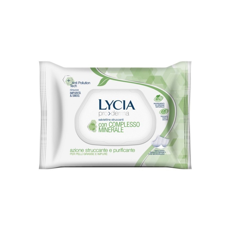 8002340015340Lycia Salviettine Struccanti Pelli Grasse 20pz