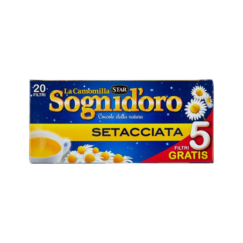 8000050449301Sognid'oro Camomilla Setacciata 20 Filtri 33gr 8000050449301Sognid'oro Camomilla Setacciata 20 Filtri 33gr