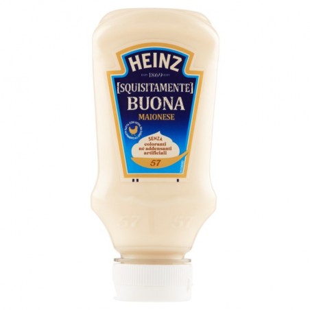 87157758Heinz Mayonnaise Squisitamente Buona Top Down 220ml
