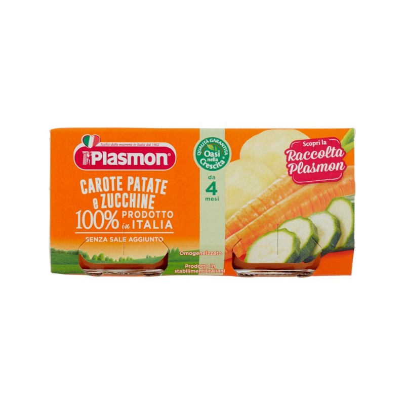 8001040093283Plasmon Omogeneizzato Carota,Patate E Zucchine 2x80gr