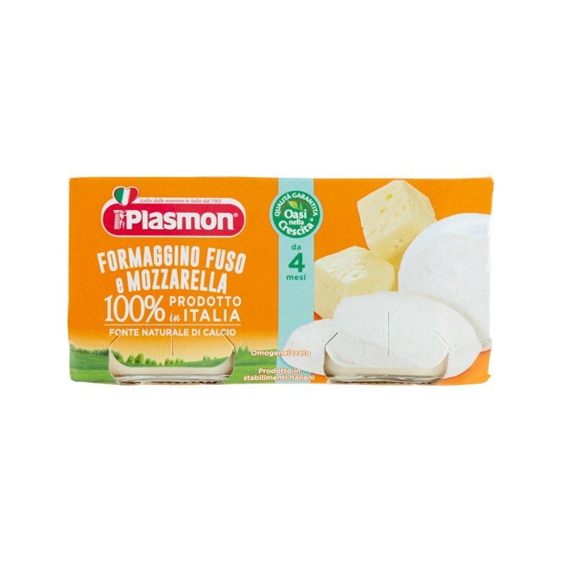 8001040095713Plasmon Omogeneizzato Formaggino Fuso E Mozzarella 2x80gr