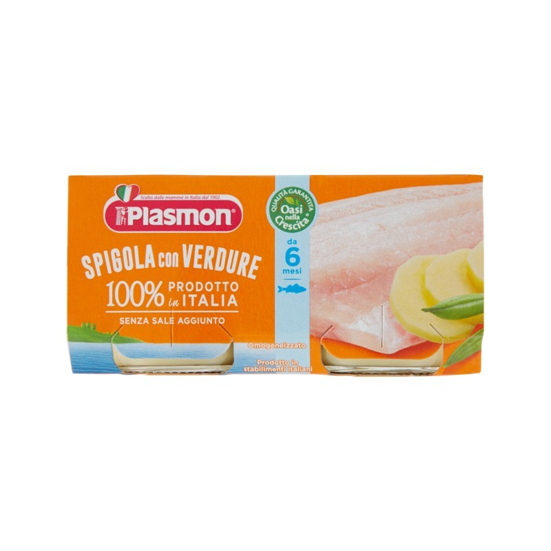 8001040091524Plasmon Omogeneizzato Spigola Con Verdure 2x80gr