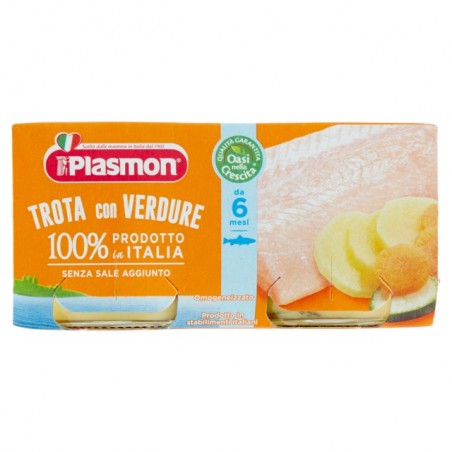 8001040012550Plasmon Omogeneizzato Trota Con Verdure 2x80gr