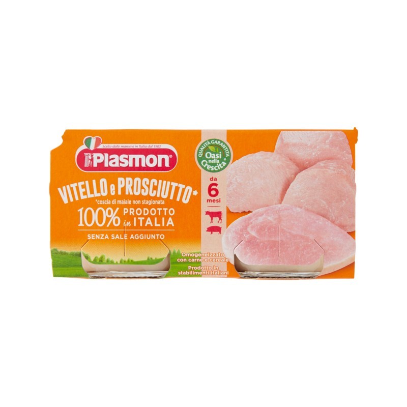 8001040016596Plasmon Omogeneizzato Vitello E Prosciutto 2x80gr