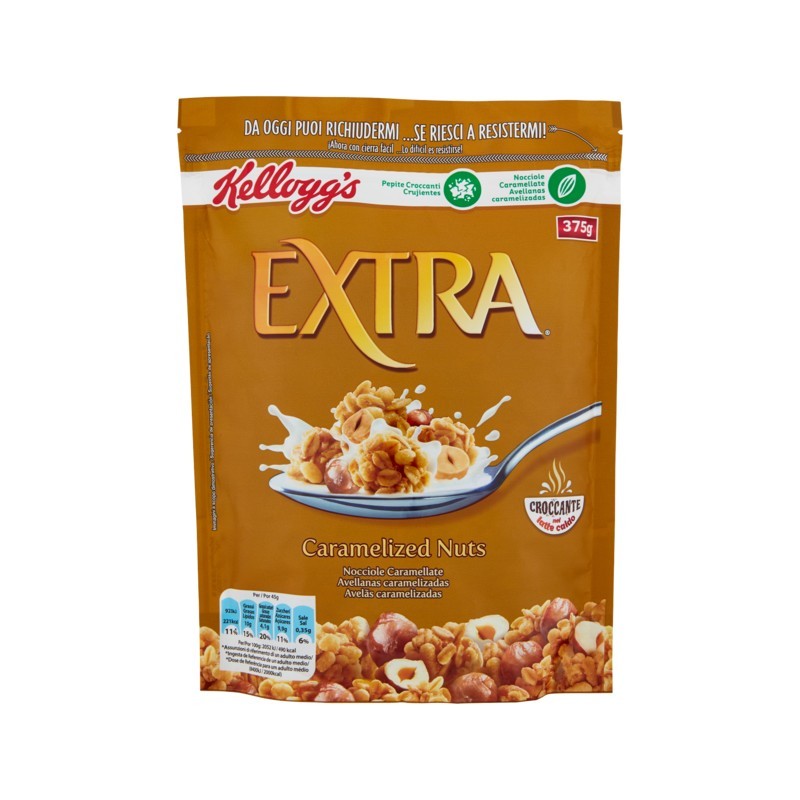 5053827182362Kellogg's Extra Nocciole Caramellate 375gr