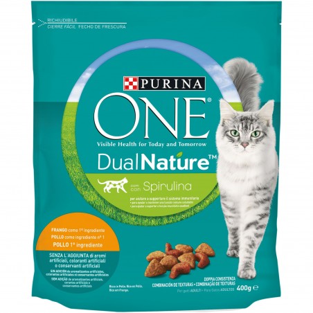7613036255028Purina One Cat Crocchette Dualnature Pollo 400gr