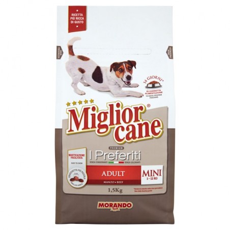 8007520023306Miglior Cane I Preferiti Crocchette Adult Mini Gusto Manzo 1500gr
