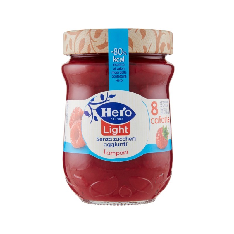 8000080004389Hero Light Confettura Lamponi 280gr