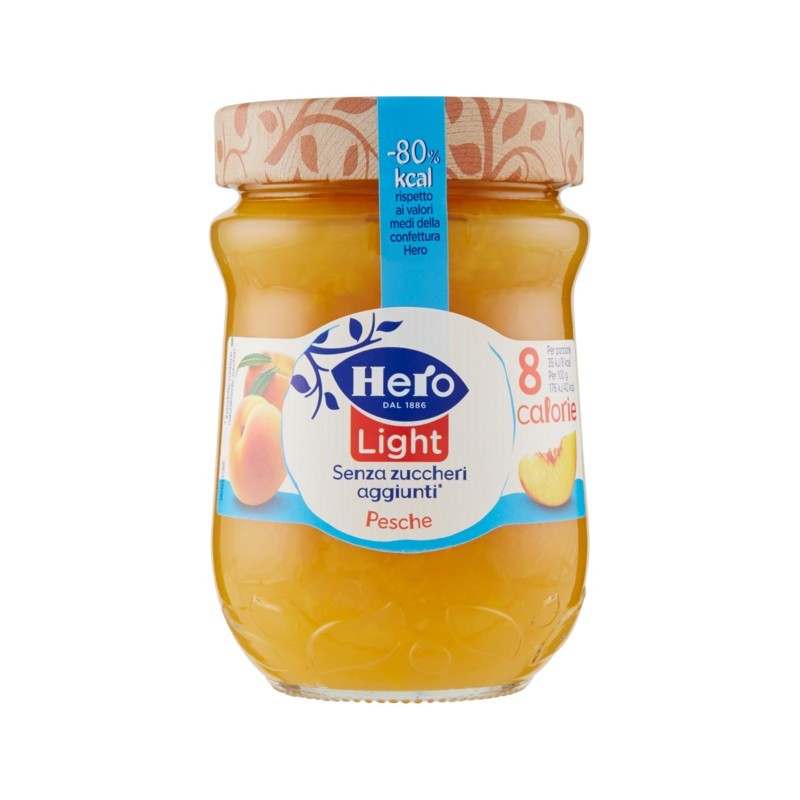8000080004334Hero Light Confettura Pesche 280gr