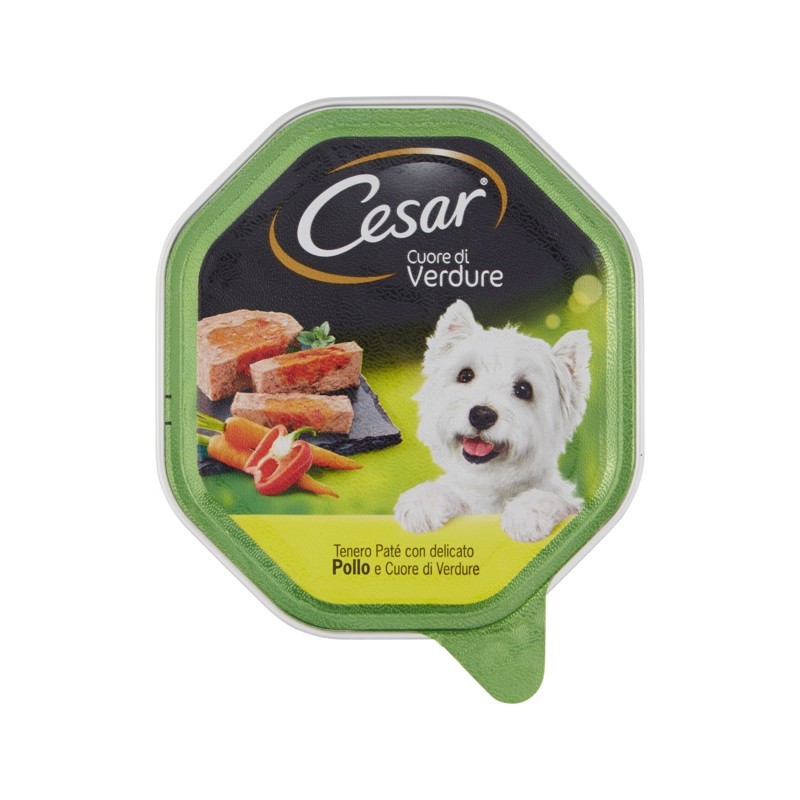 3065890114128CESAR PATÈ CUORE DI VERDURE & POLLO 150GR