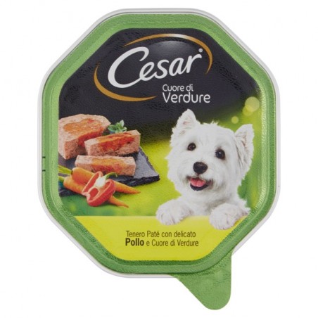 3065890114128CESAR PATÈ CUORE DI VERDURE & POLLO 150GR