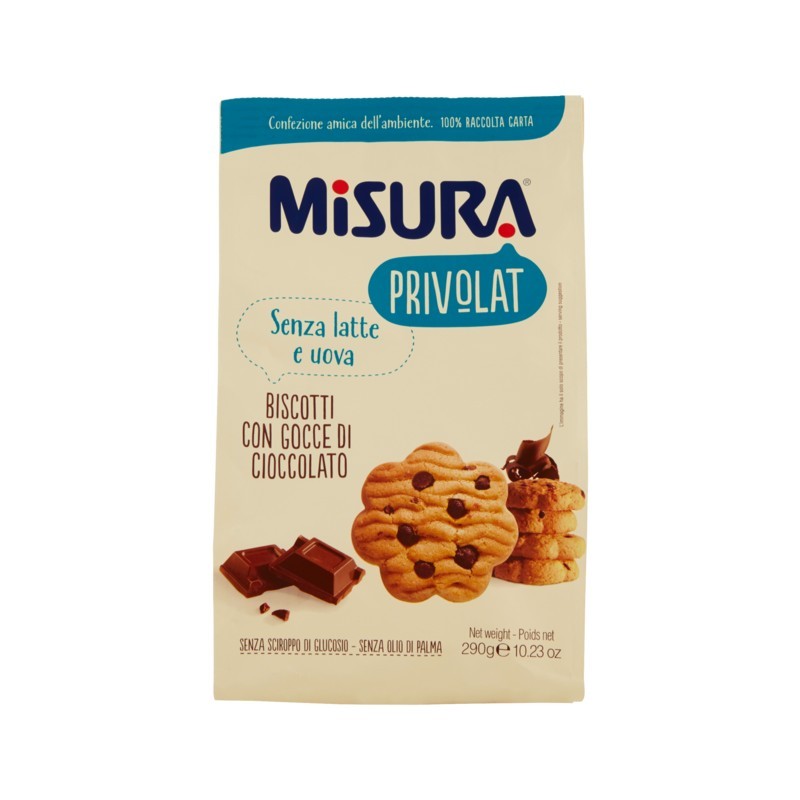 8002590043391Misura Privolat Biscotti Con Gocce Di Cioccolato 290gr