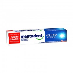 8000630735350Mentadent Dentifricio White System New 75+25ml