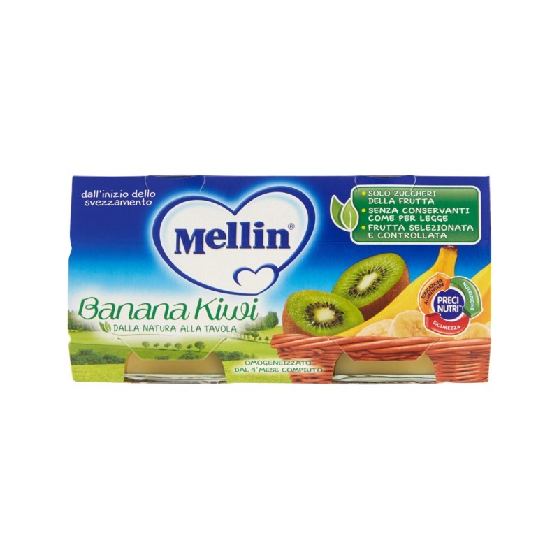 8000050576106Mellin Omogeneizzato Banana/Kiwi 2x100gr