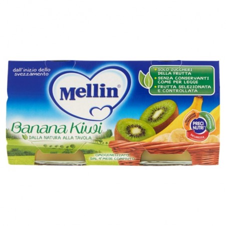 8000050576106Mellin Omogeneizzato Banana/Kiwi 2x100gr