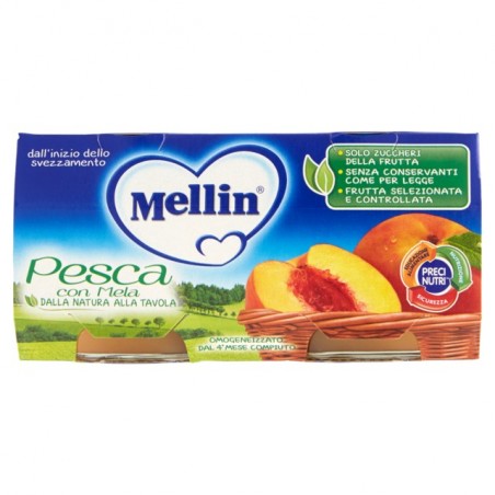 8000050536605Mellin Omogeneizzato Pesca 2x100gr