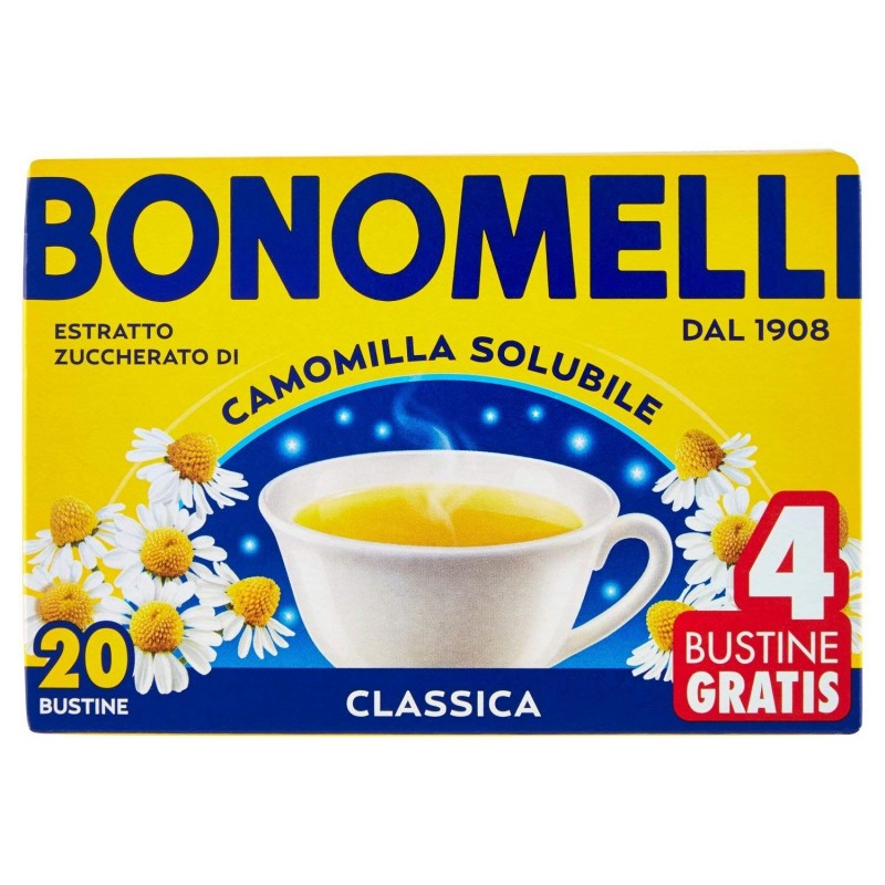 8001840326376Bonomelli Camomilla Solubile 16+4 Filtri 100gr