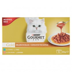 7613036705929Gourmet Gold Delizie In Salsa Tonno E Salmone 4x85gr