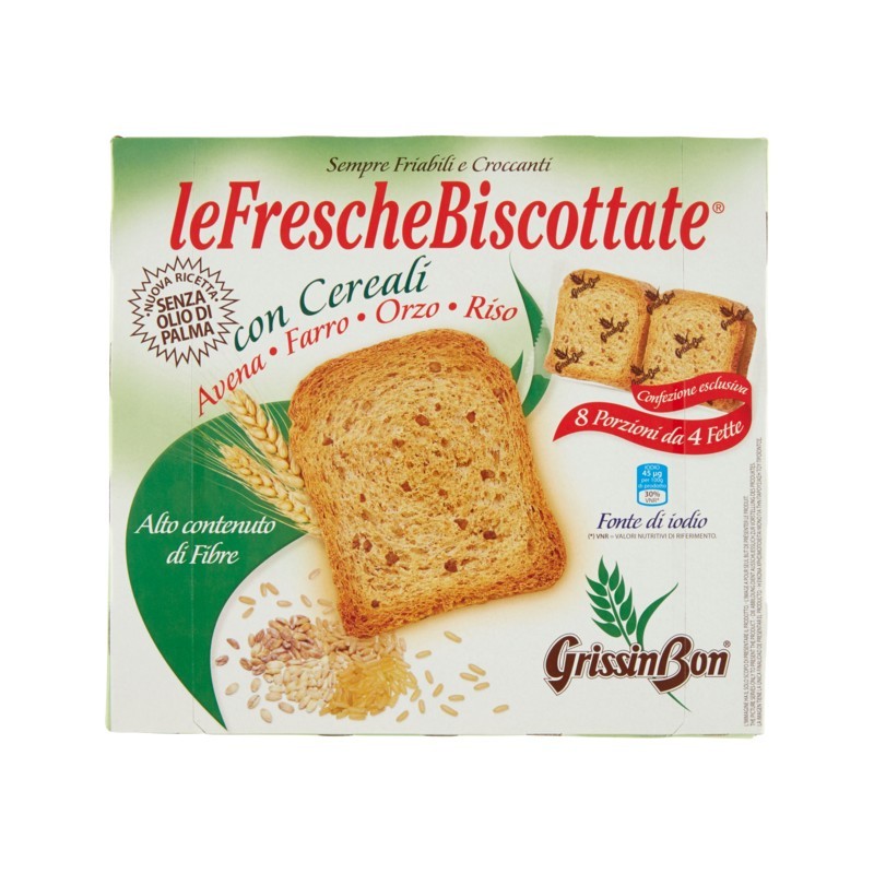 8001405000031Grissin Bon Le Fresche Biscottate Con Cereali 250gr