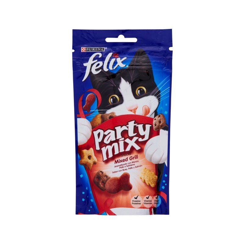 7613033737046Felix Party Mix Manzo, Pollo E Salmone 60gr