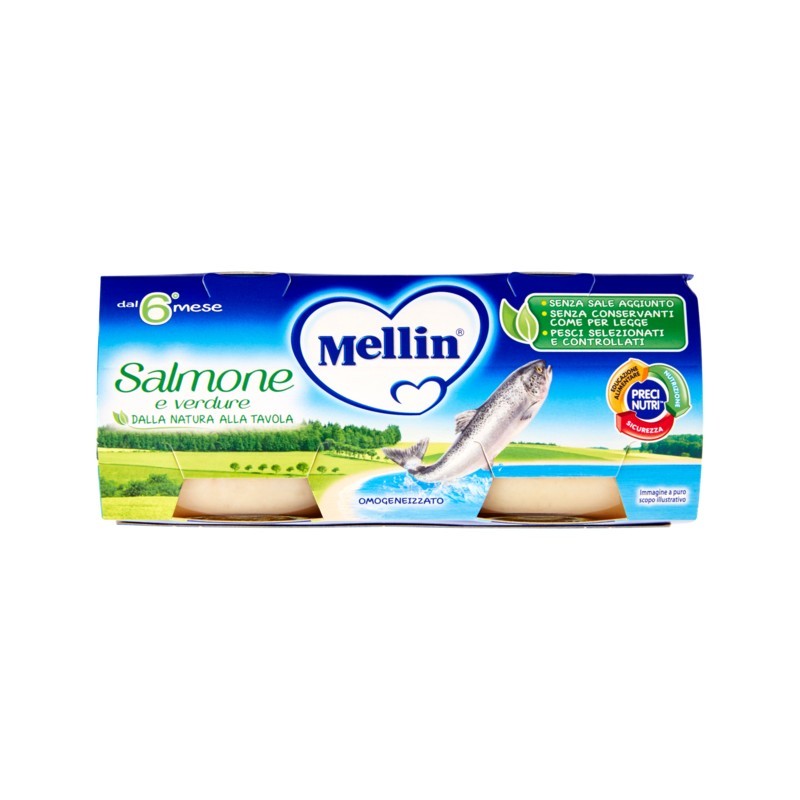 5900852021800Mellin Omogeneizzato Salmone 2x80gr