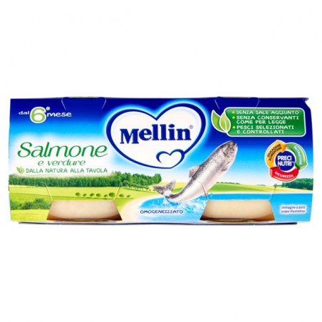 5900852021800Mellin Omogeneizzato Salmone 2x80gr