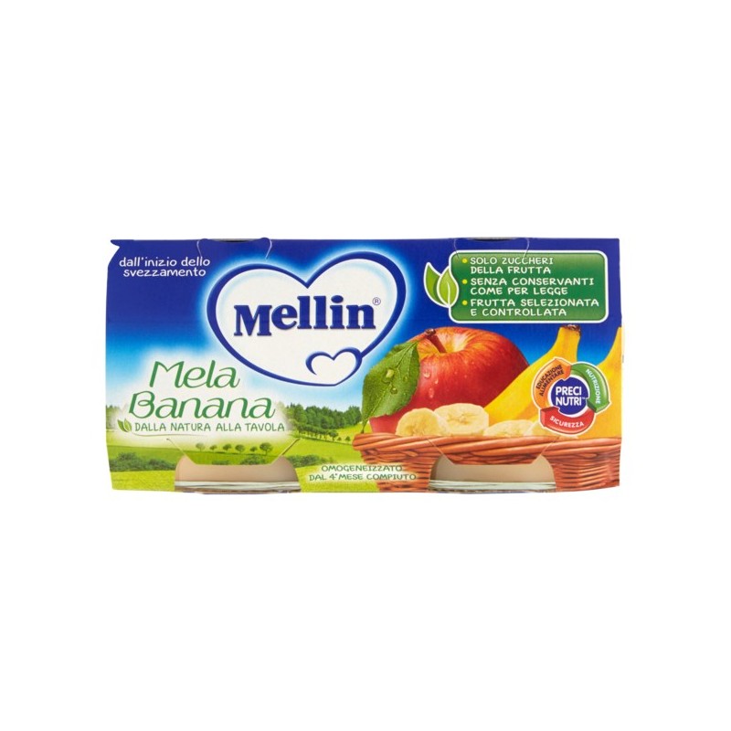8000050579503Mellin Omogeneiz Mela/Banana 2x100gr