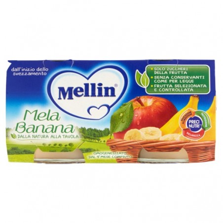 8000050579503Mellin Omogeneiz Mela/Banana 2x100gr