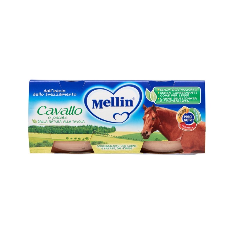 5900852021978Mellin Omogeneizzato Cavallo Con Patate 2x80gr