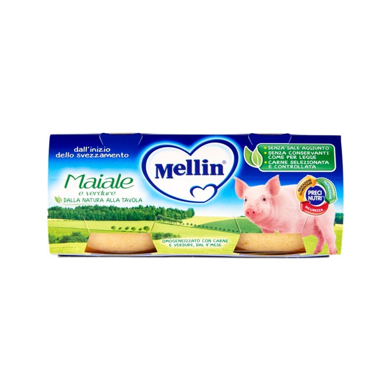 5900852022128Mellin Omogeneizzato Maiale Con Verdure 2x80gr