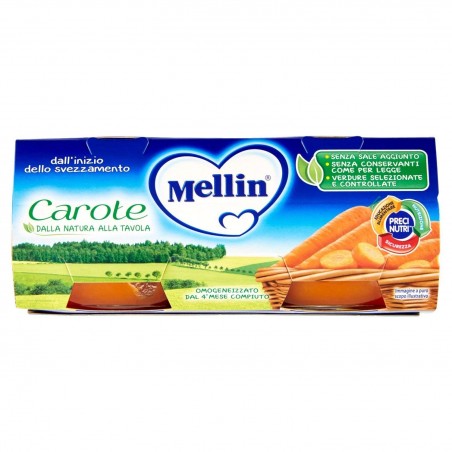 5900852021473Mellin Omogeneizzato Carote 2x80gr