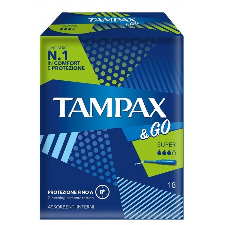 8001841056951TAMPAX & GO SUPER 18PZ