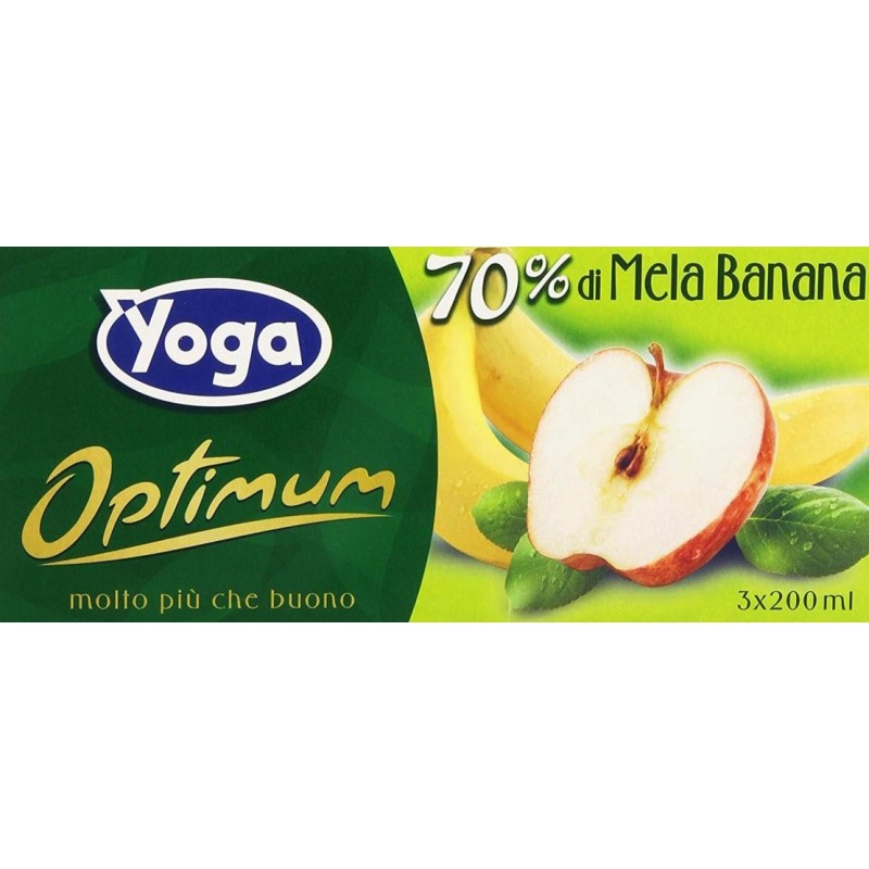 8001440114212Yoga Optimum Succo Mela Banana 3x200ml
