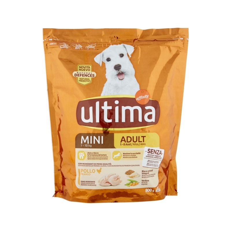 8410650214016Ultima Dog Crocchette Mini Adult Pollo 800gr
