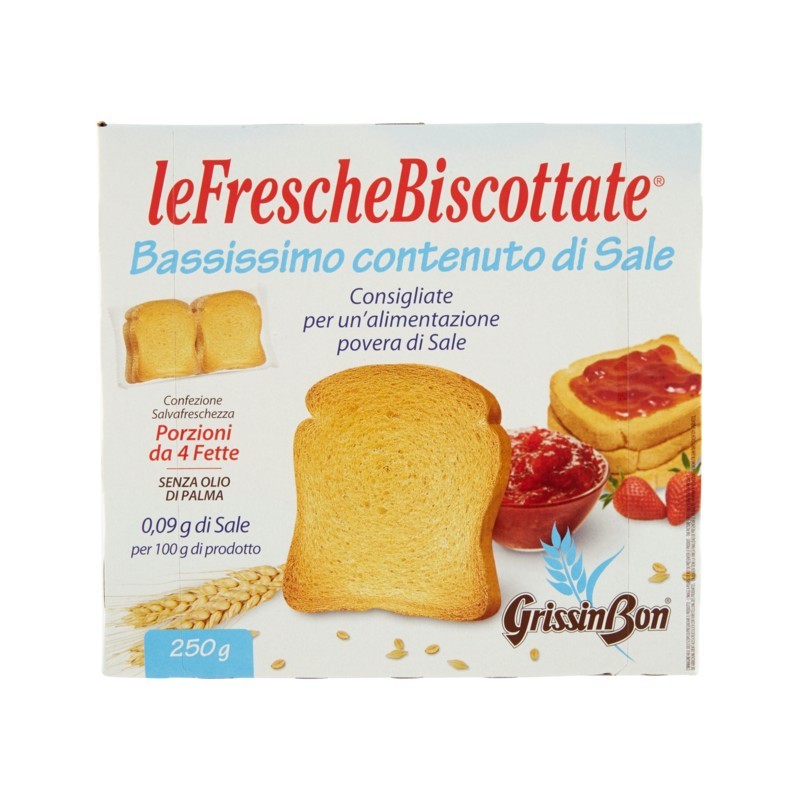8001405000093Grissin Bon Le Fresche Biscottate - Bassissimo Contenuto Di Sale 250gr 8001405000093Grissin Bon Le Fresche Biscottate - Bassissimo Contenuto Di Sale 250gr