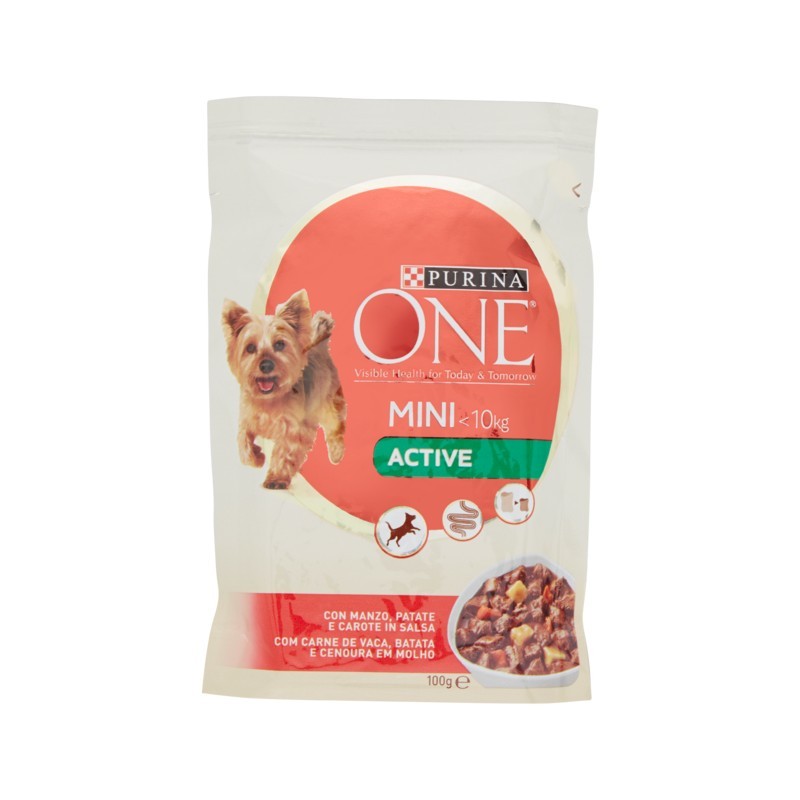 7613035143722Purina One My Dog Is Active Bocconi 100gr