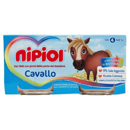 8001040093603Nipiol Omogeneizzato Cavallo 2x80gr