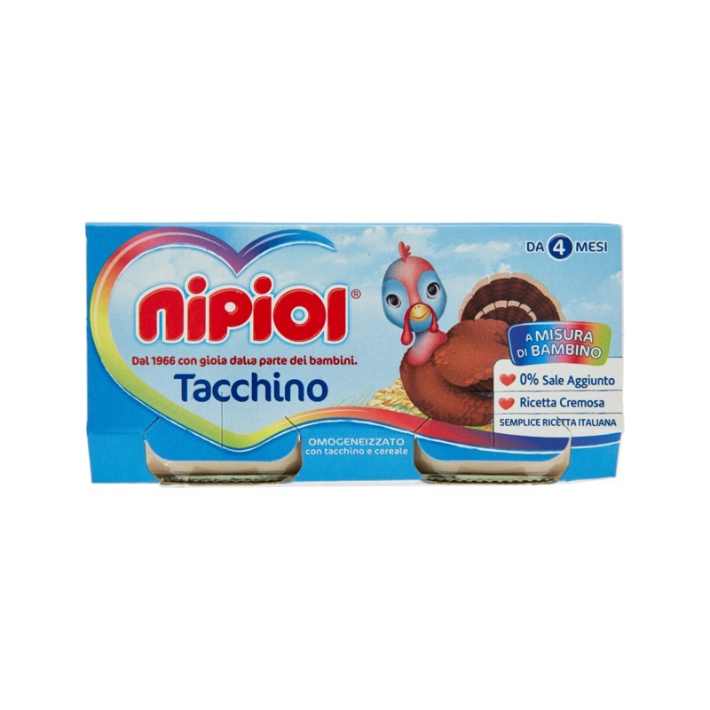 8001040093771Nipiol Omogeneizzato Tacchino 2x80gr