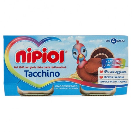 8001040093771Nipiol Omogeneizzato Tacchino 2x80gr