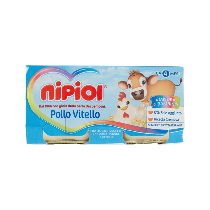 8001040093801Nipiol Omogeneizzato Vitello E Pollo 2x80gr