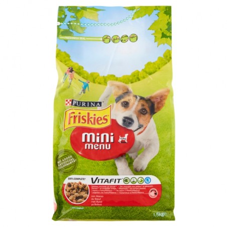 3222270146180FRISKIES DOG CROCCHETTE MINI MENU' MANZO & CEREALI 1500GR