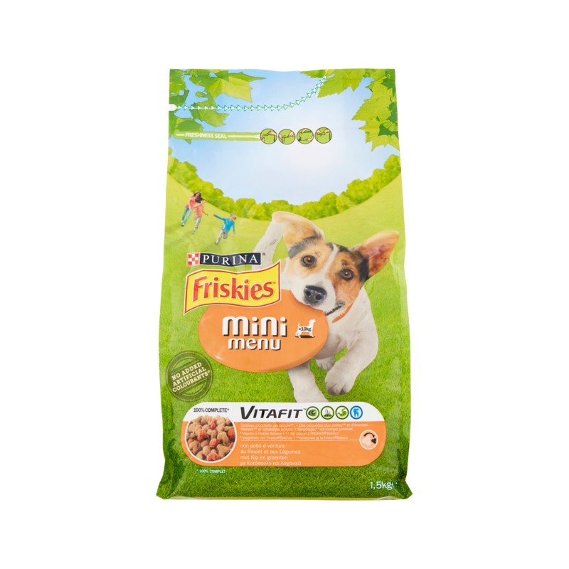 3222270146173FRISKIES DOG CROCCHETTE MINI MENU' POLLO & VERDURE 1500GR